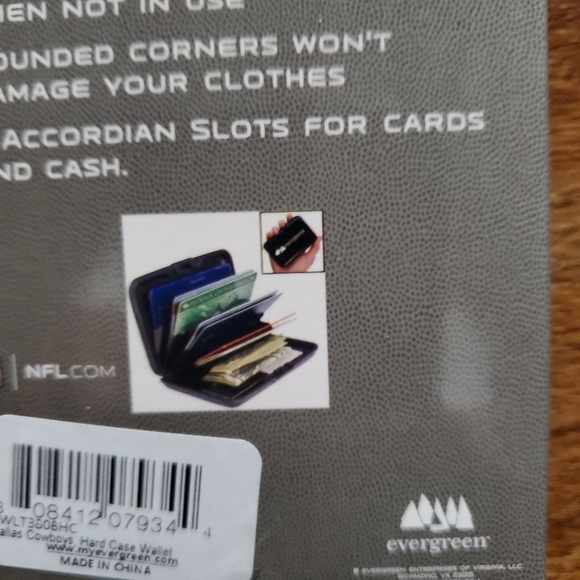 Dallas Cowboys Aluminum Hard case Tin Wallet NEW NFL Football 🏈 Fans Unique - Picture 4 of 4